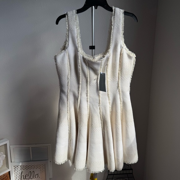 NWT Antonio Melani Jemma Square Neck A Line Tweed Sleeveless Mini Dress Sz 12 - Picture 6 of 12